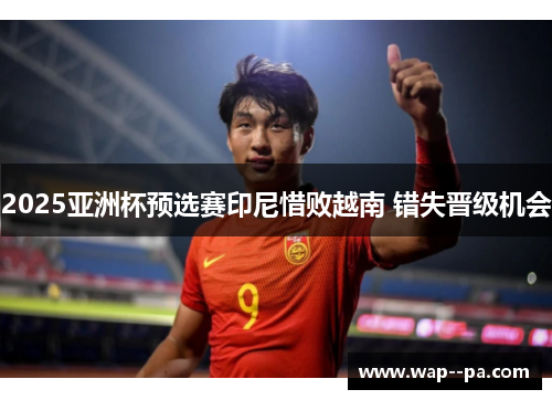 2025亚洲杯预选赛印尼惜败越南 错失晋级机会